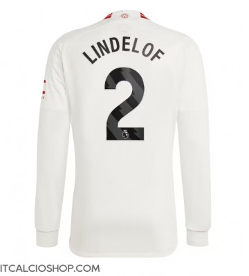 Manchester United Victor Lindelof #2 Terza Maglia 2023-24 Manica Lunga